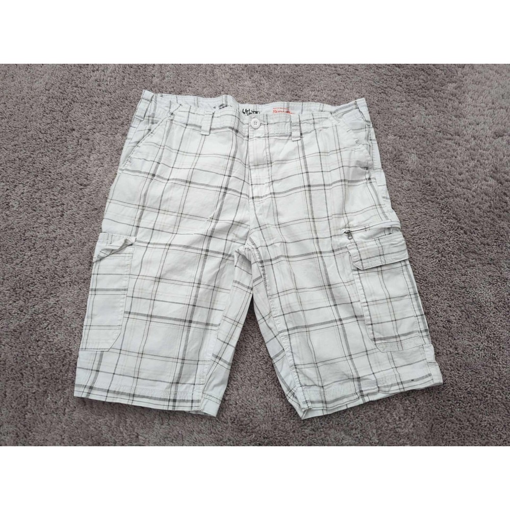 Urban Pipeline Cargo Shorts Mens‎ 40 Plaid Inseam: 12.5" Stretch Outdoor Casual